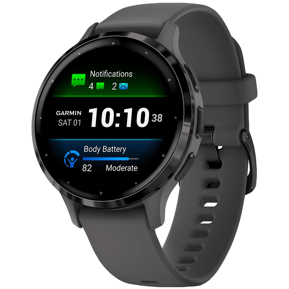 Smartwatch Garmin Venu 3S 010-02785-00 con Pantalla de 1.2"/Bluetooth/GPS/5 ATM - Pebble Gray/Slate