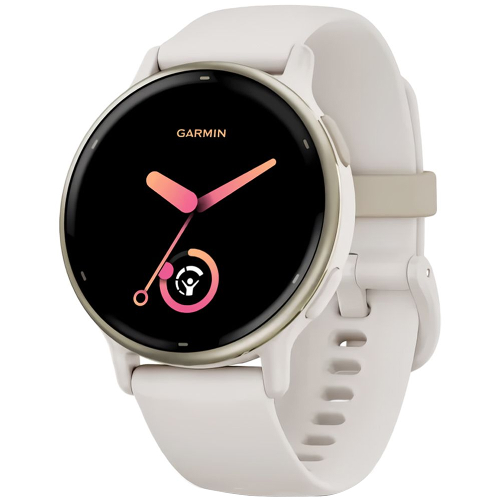 Smartwatch Garmin Vivoactive 5 010-02862-11 con Pantalla 1.2"/GPS/Bluetooth/5 ATM - Cream Gold/Ivory