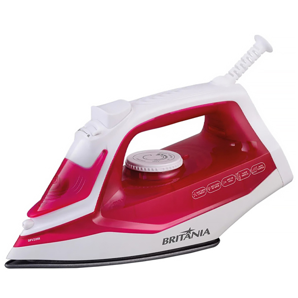 Plancha a Vapor Britania BFV201R con 1250W/245mL/220V - Rojo