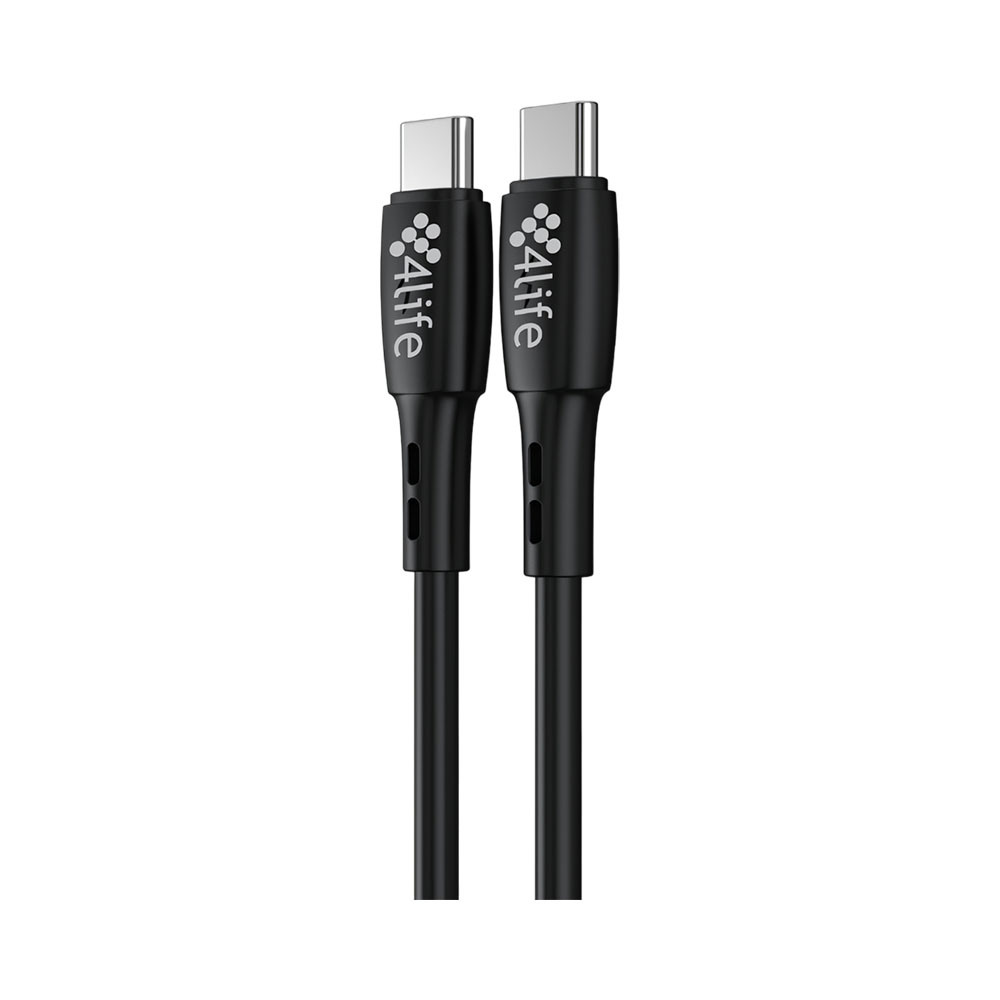 Cable 4Life FLWCC602B USB-C A USB-C/2M - Black
