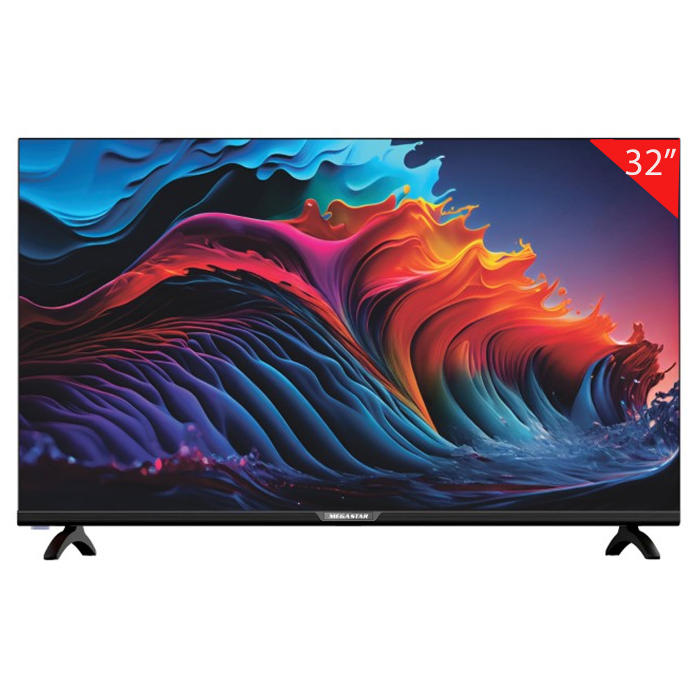 Smart TV LED de 32" Megastar LED32SM con FHD/HDMI/USB/WIFI/Bivolt - Negro