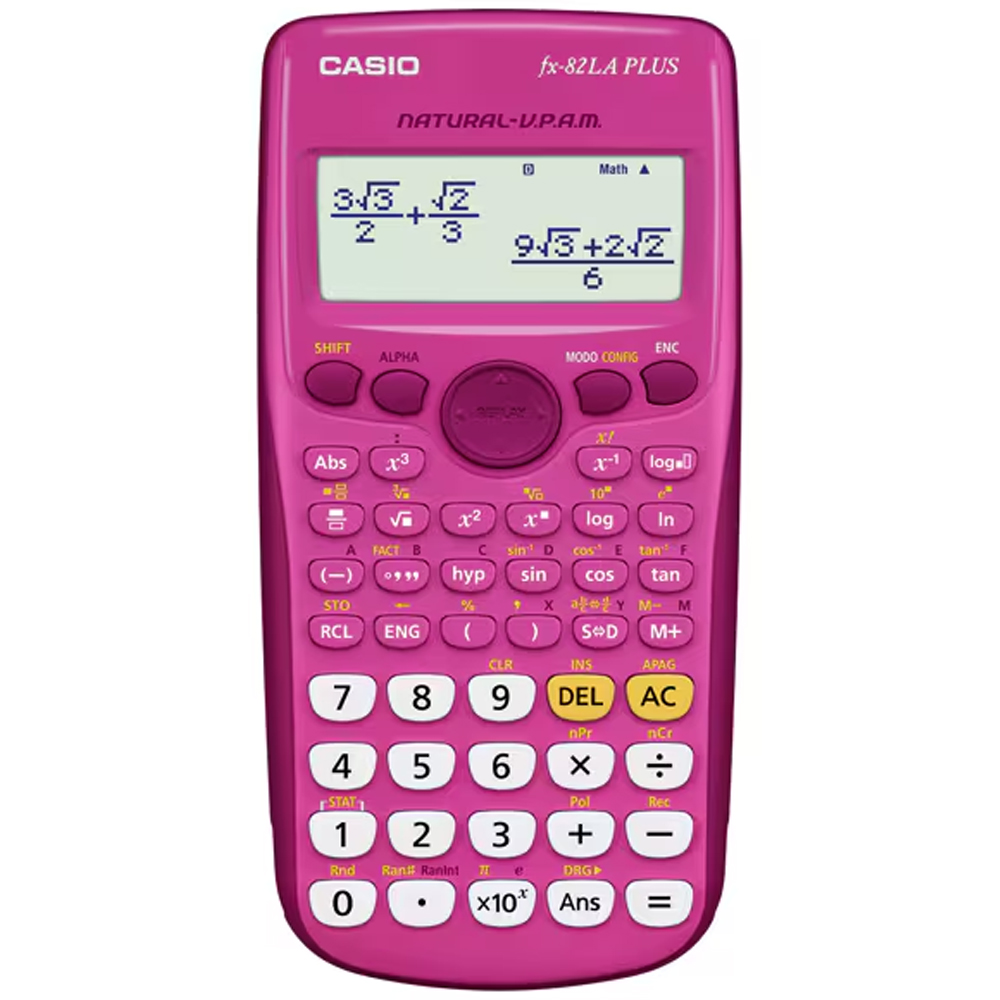 Calculadora Científica Casio FX-82LA Plus - Rosa