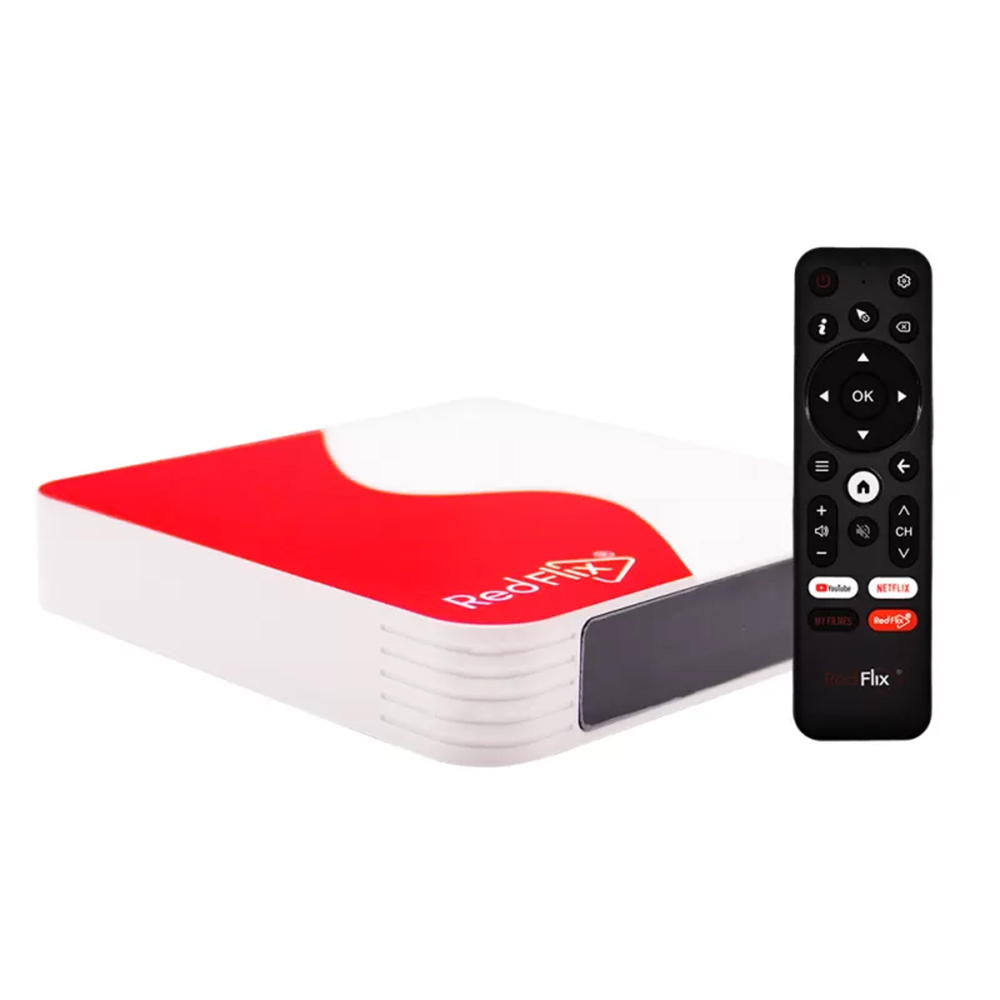 Receptor Redflix Red+ con 2/16GB WI-FI/RJ45  -  White/Red