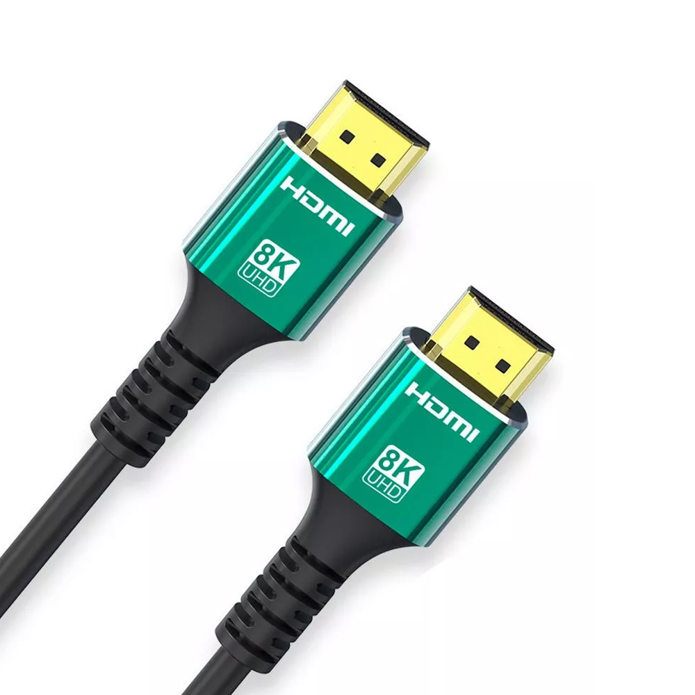 Cable HDMI HDTV 8K (10 Metros) - Negro/Verde