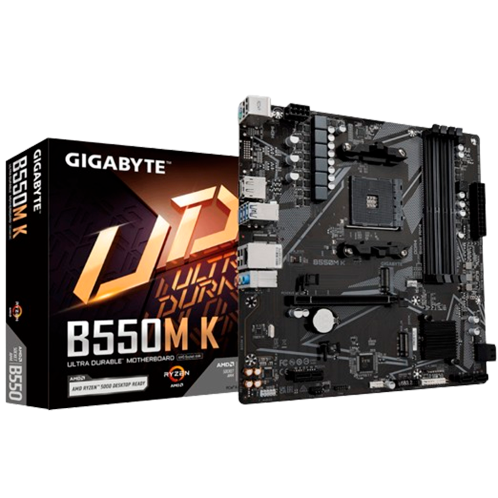 Placa Madre Gigabyte B550M K - AM4/HDMI/2M2/MATX/DDR4