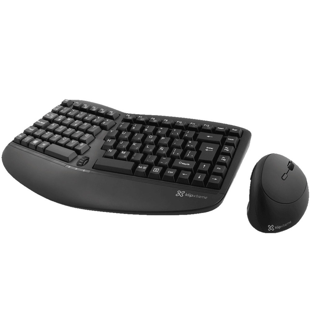 Kit Teclado + Mouse Wireless Klip KBK-510 Extreme Compact (Español) - Negro