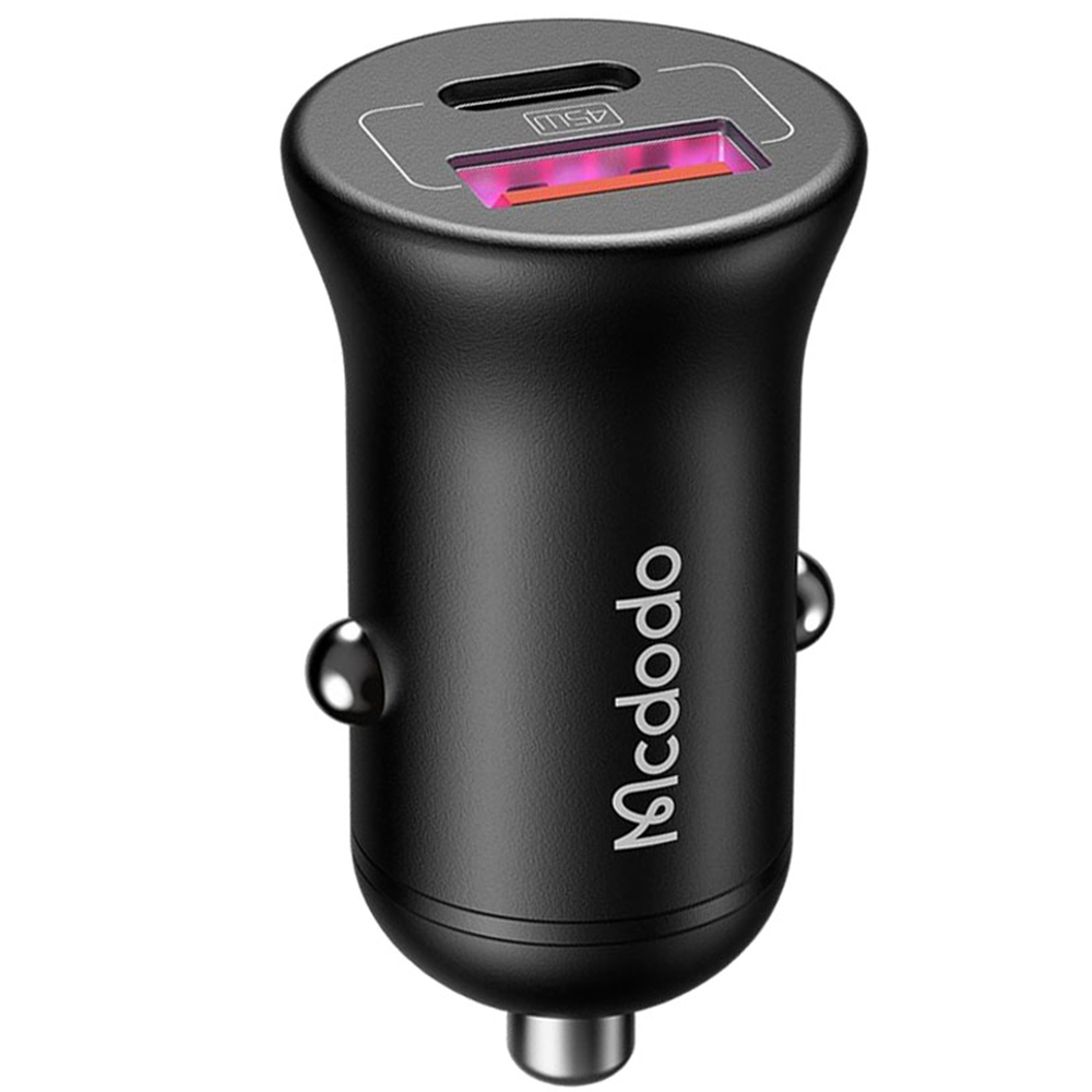 Cargador Vehicular Mcdodo CC-2680 con USB/USB-C/45W - Black