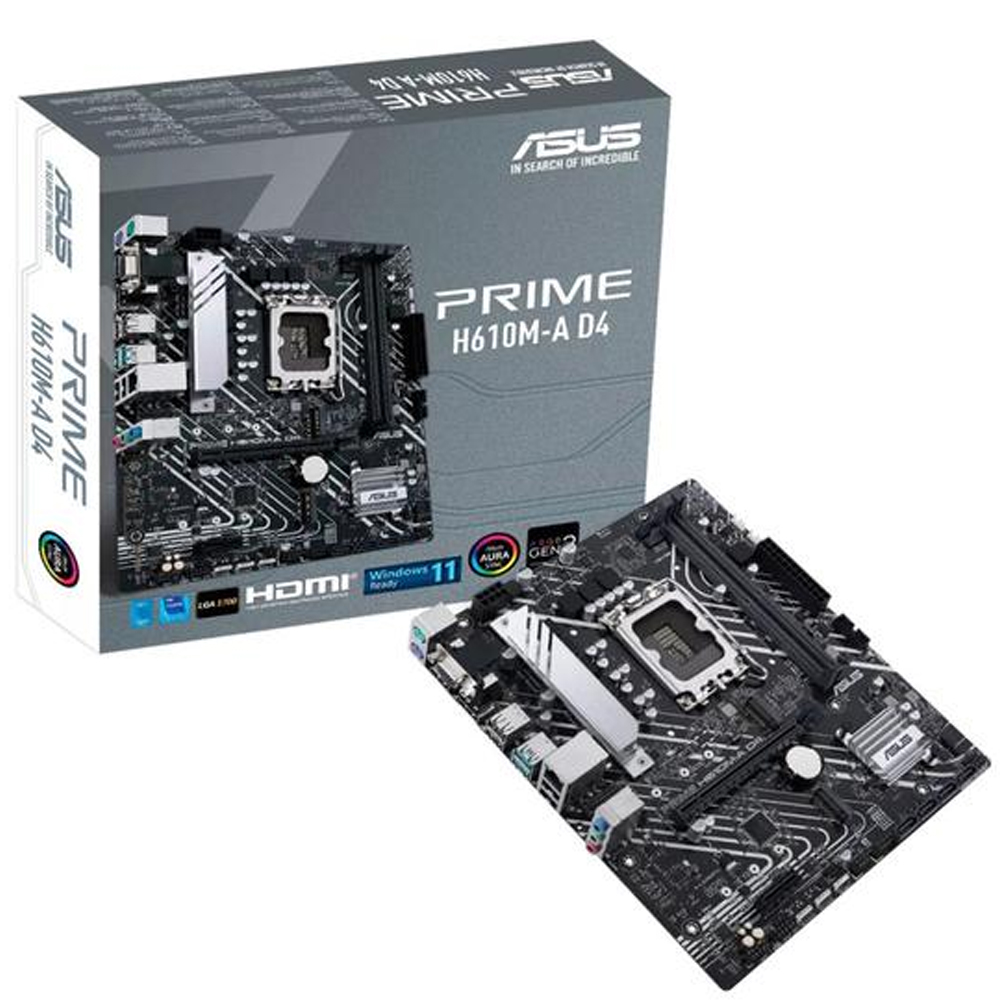 Placa Madre Asus Prime H610M-A D4 DDR4/HDMI/M.2/DP/VGA/MATX