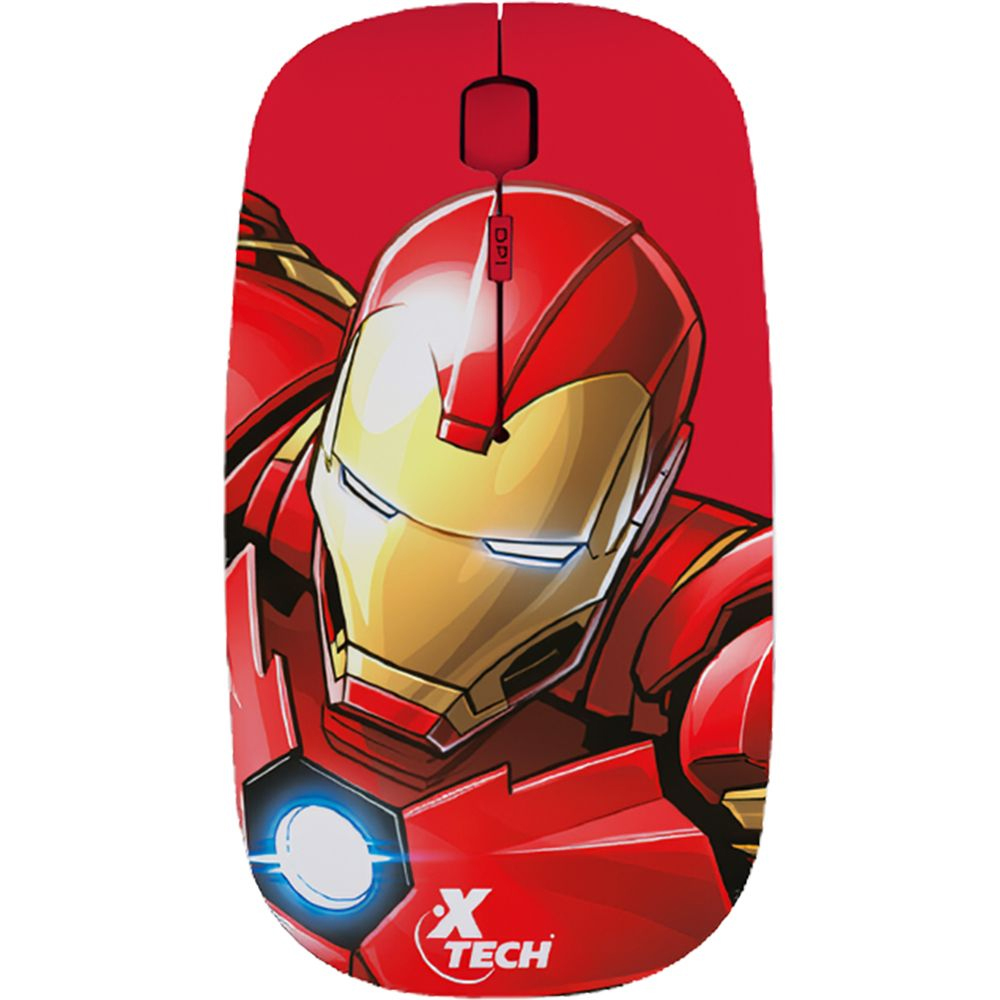 Mouse Wireless Xtech XTM-M340IM Iron Man 1600DPI Ajustable/4 Botones - Rojo
