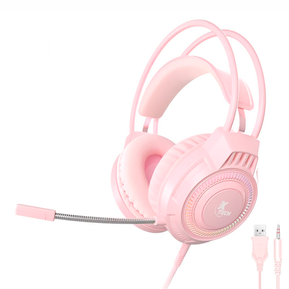 Auricular Gamer Xtech Khione XTH564 3.5mm/32 Ohms  - Rosa