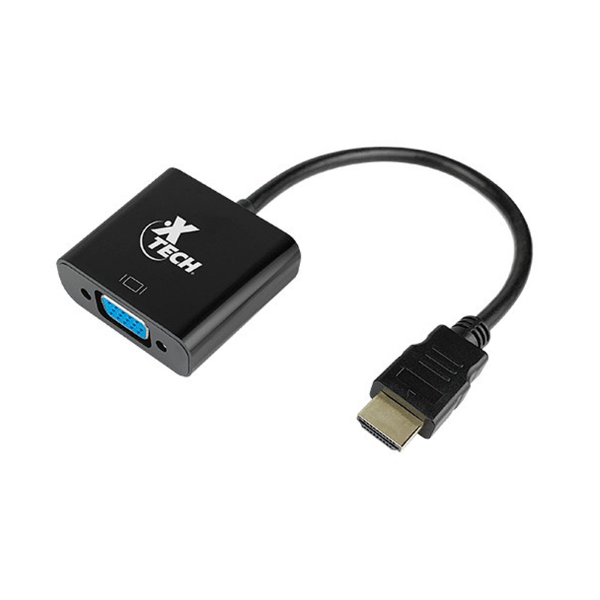 Cable Adaptador HDMI XTC-363 HDMI Macho A VGA Hembra - Negro