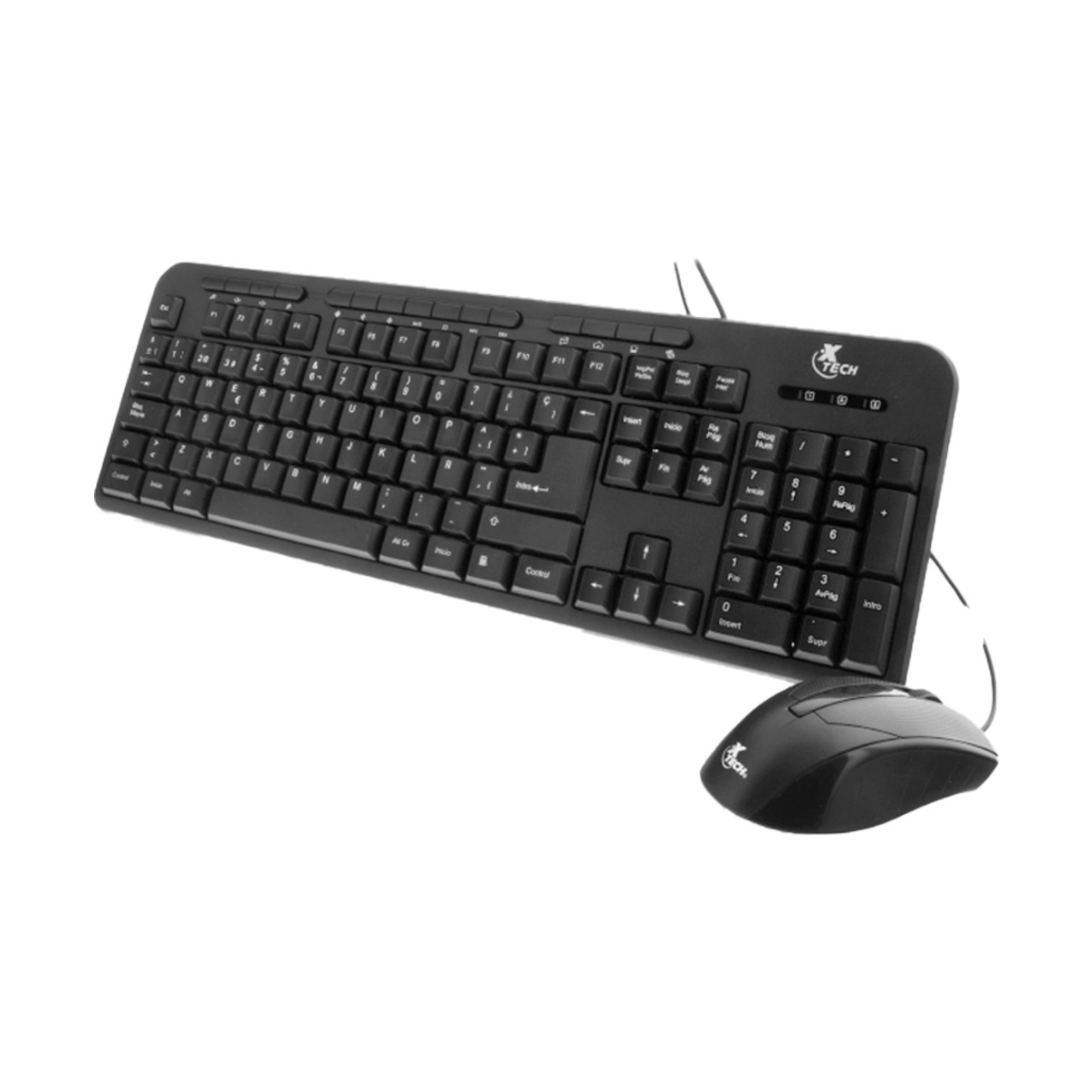 Teclado Xtech + Mouse XTK-301S (Español) - Negro