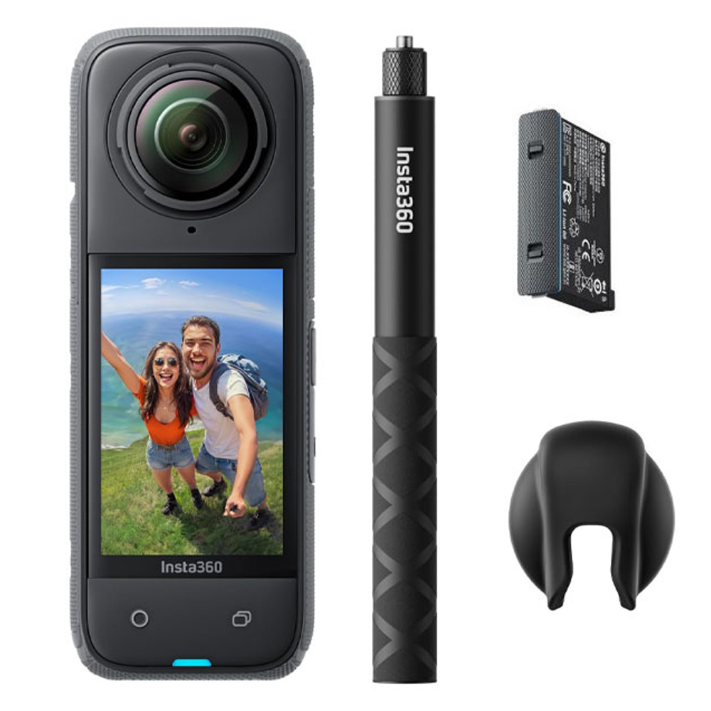 Camara Action INSTA360 X4 CINSABMA Kit Travel Bundle 8K - Black
