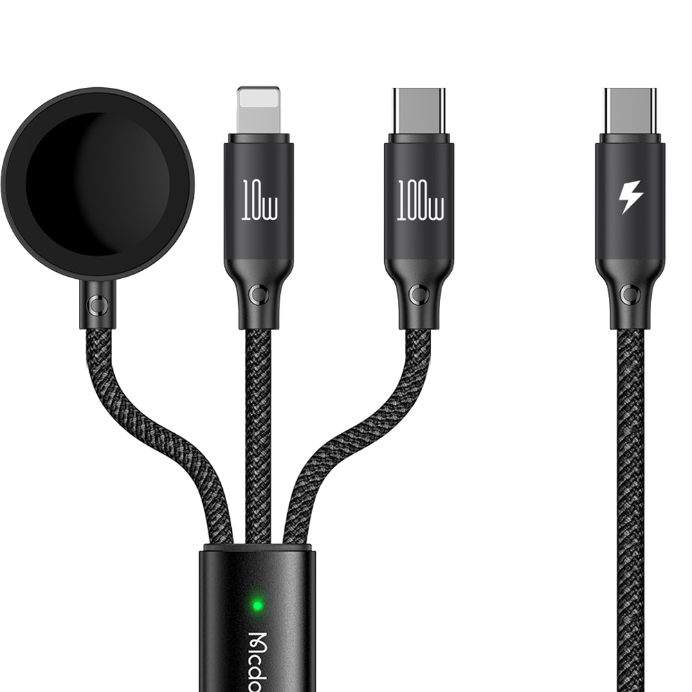 Cargador Mcdodo CA-494 USB-C a Lightning/USB-C/Wireless Charger - Black
