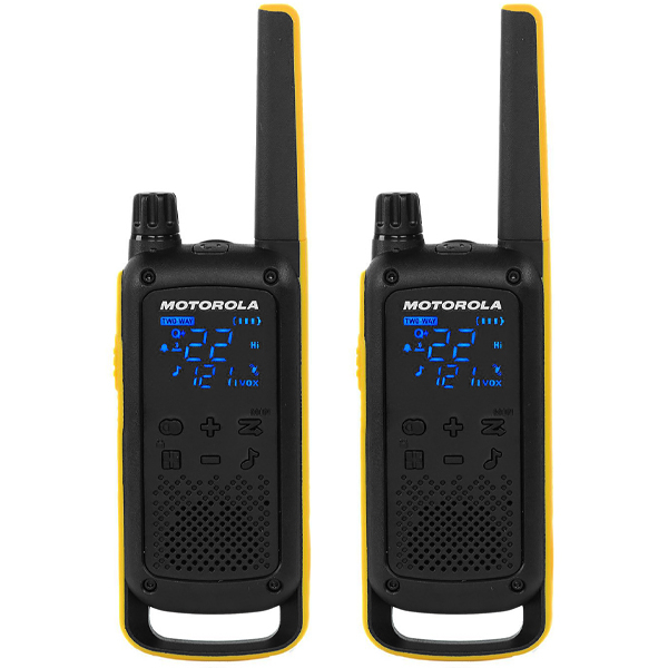 Walkie Talkie Motorola T470 FRS GMRS 35 Millas/Bivolt - Negro/Amarillo