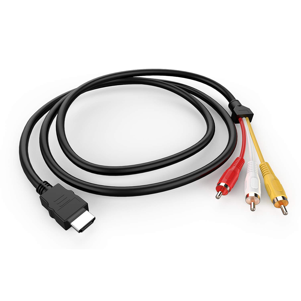Cable Adaptador HDMI para 3RCA 1.5m - Negro