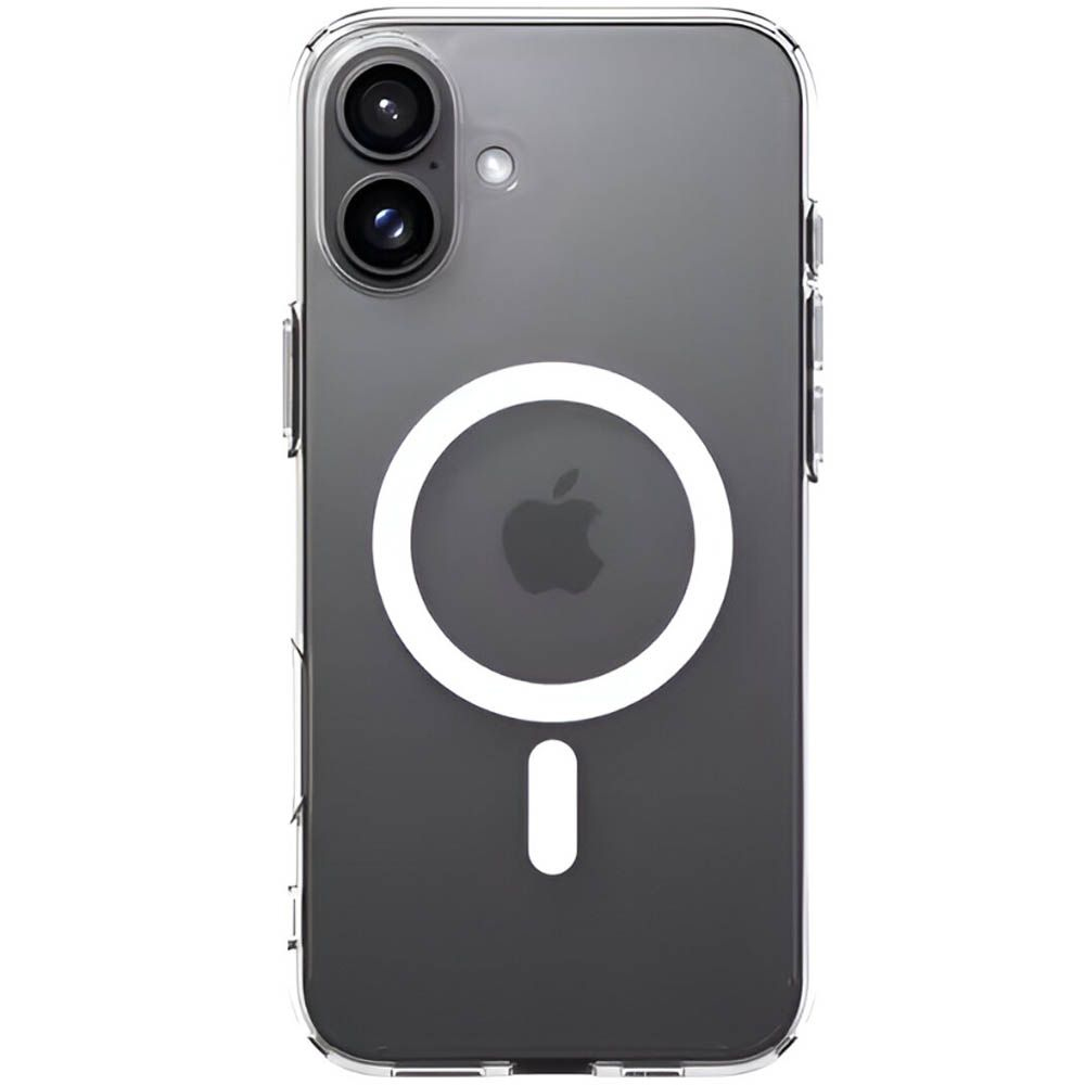 Funda Spigen para iPhone 16 Crystal Hybrid MagFit ACS08225 - Transparente/Blanco