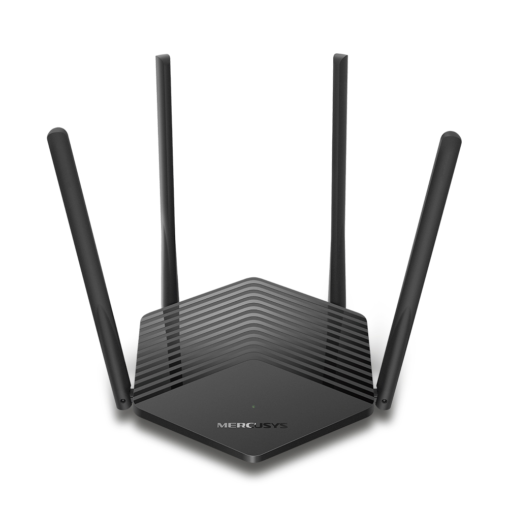 Router Wi-Fi Mercusys MR60X AX1500 3 Antenas Dualban Wi-Fi 6 1201/300Mbps - Negro