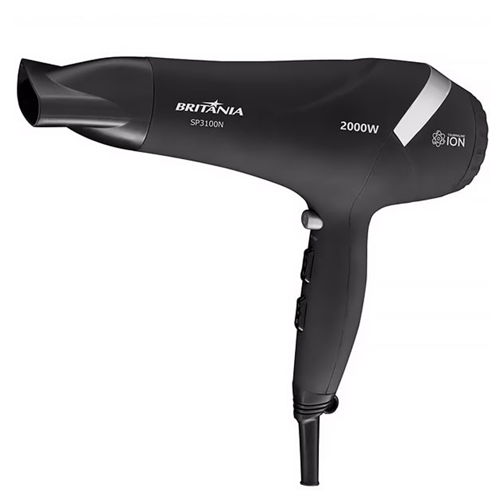Secador de Cabello Britania SP3100N 3TEMP/2VEL/2000W/110V - Black