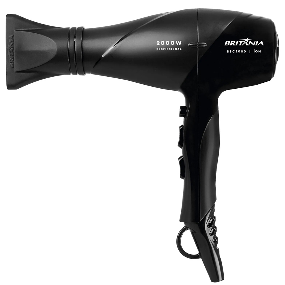 Secador de Cabello Britania BSC2000  3TEMP/2VEL/2000W/110V - Black