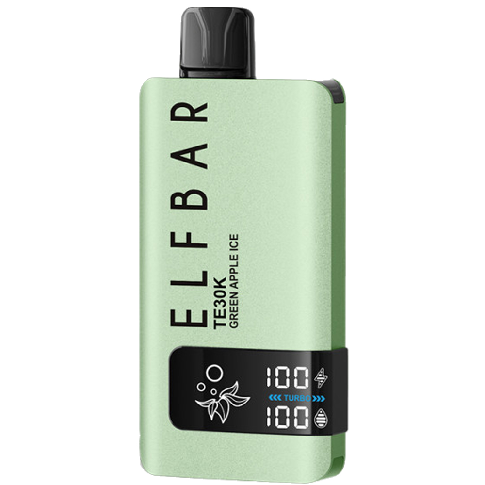 Vaper Desechable Elfbar TE30000 30000 Puffs con 5% Nicotina - Green Apple Ice