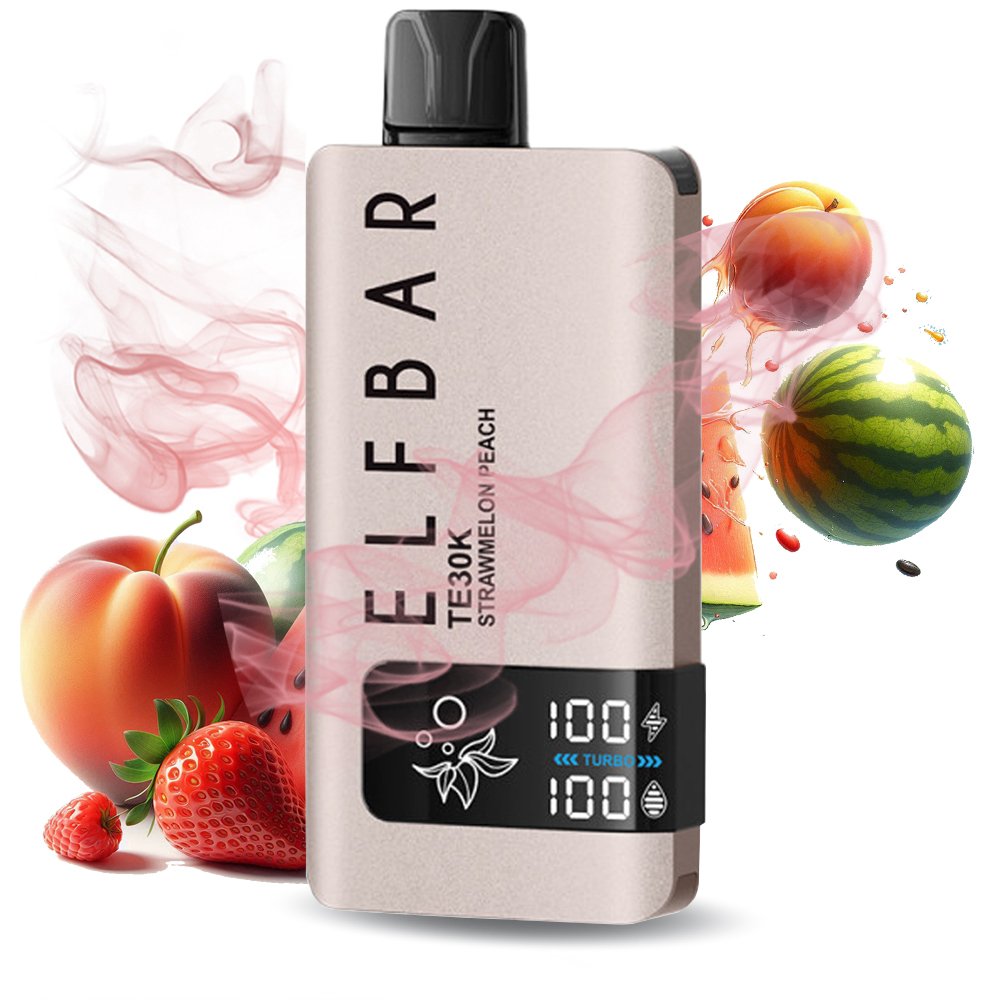 Vape Desechable Elfbar TE30000 30000 Puffs con 5% Nicotina - StrawMelon Peach