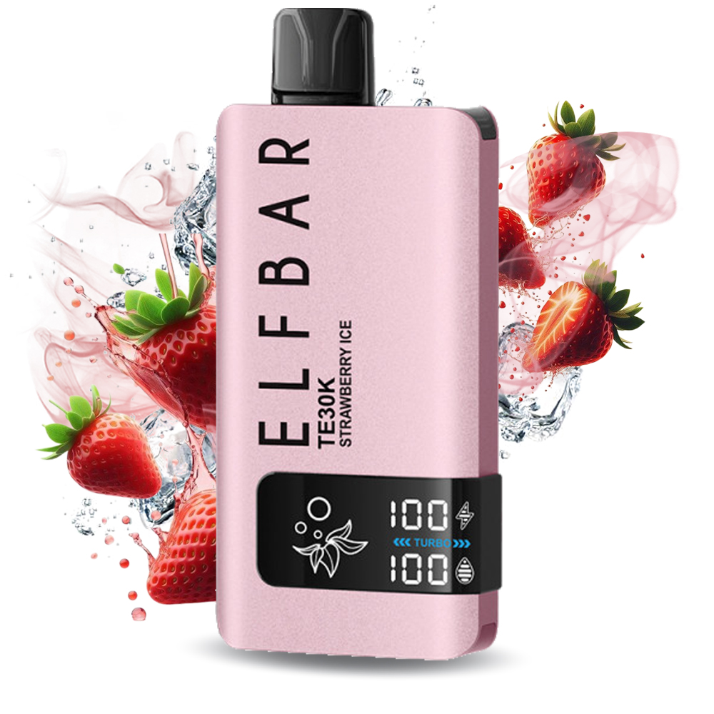 Vaper Desechable Elfbar TE30000 30000 Puffs con 5% Nicotina - Straewberry Ice