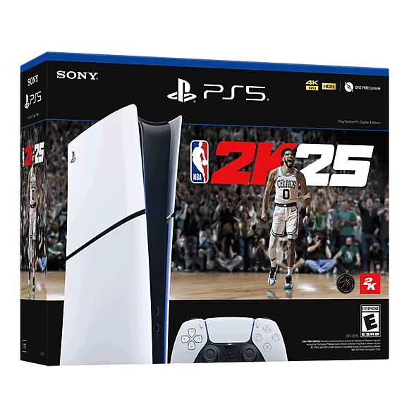 Consola Sony PlayStation 5 de 1TB SSD CFI-2015 NBA 2K25 Slim Digital Bivolt - Blanco/Negro  (Caja Fea)