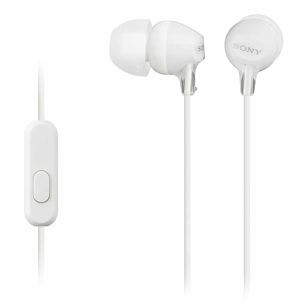 Auricular Sony MDR-EX15AP 3.5MM C/Mic- White