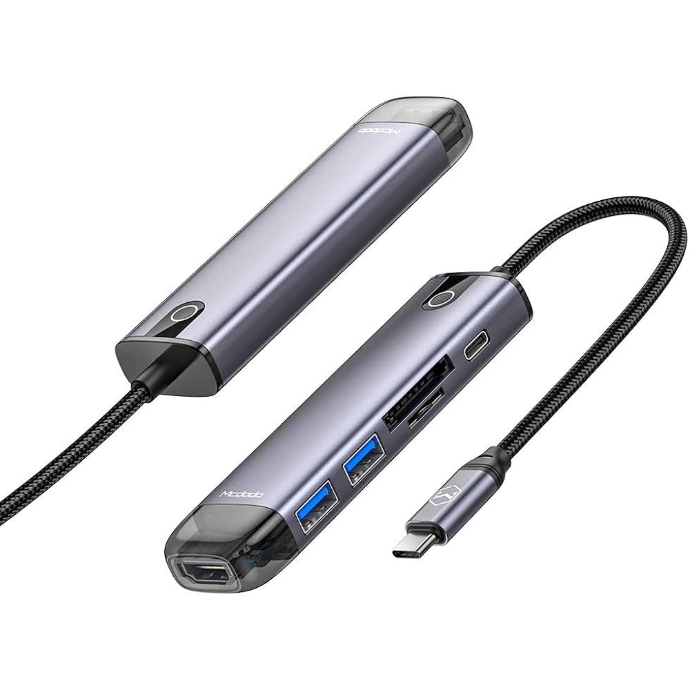 Hub Mcdodo HU-7740 USB-C Multiport 6 en 1 - Gray