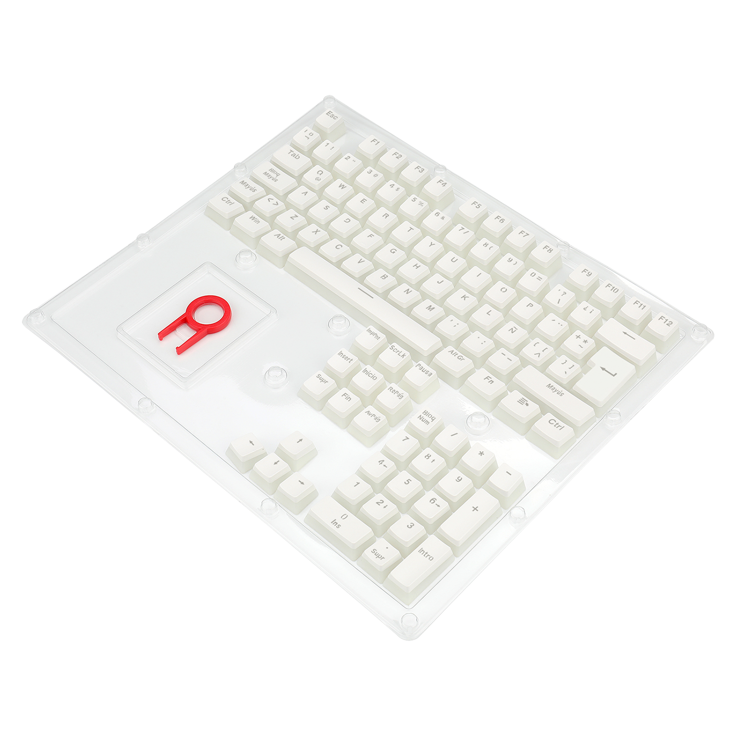 Teclado Redragon Scarab A130W-SP Rgb Mechanical - Blanco
