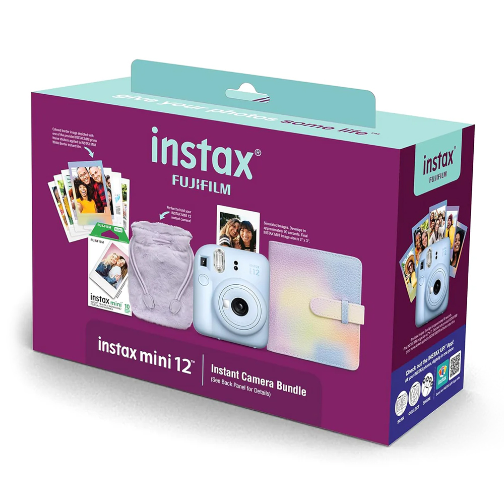 Camara Instantánea Fujifilm Instax Mini 12 Holiday Bundle - Pastel Blue (Caja Fea)