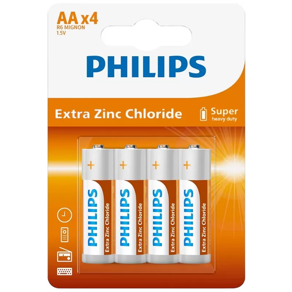 Pila Philips R6L4B/70 AA 870mAh - Orange (4Unidades)