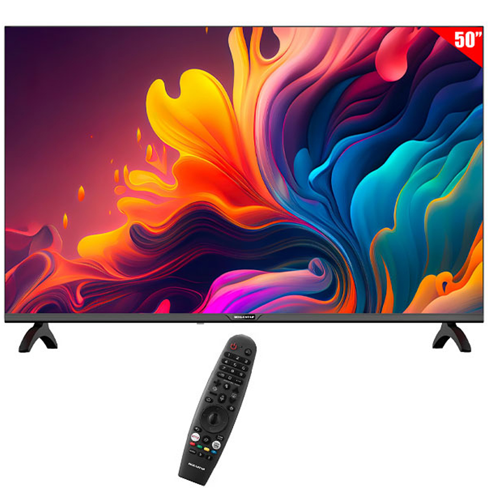 Smart TV ULED de 50" Megastar LED50SM FHD con HDMI/Wi-Fi/AV/Android - Black