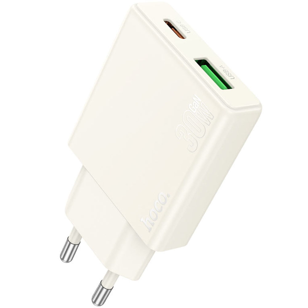 Cargador Hoco N45 30W Doble Entrada - Blanco