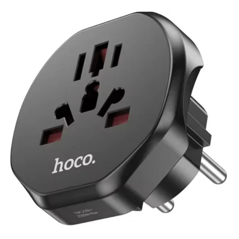 Adaptador Hoco AC6 Universal Conversion Plug - Black
