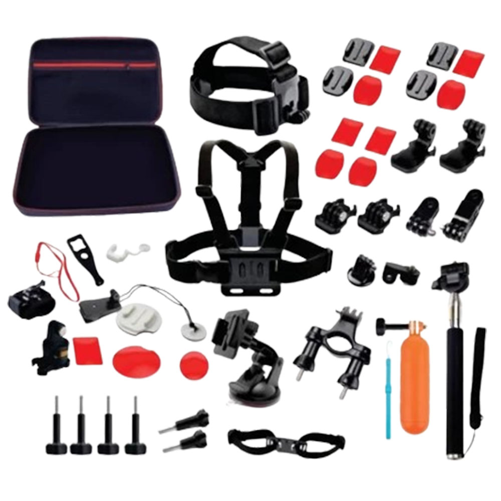 Kit de Accesorios para Sport Cámaras de Acción Quanta QTSCA700 3 en 1 - Black