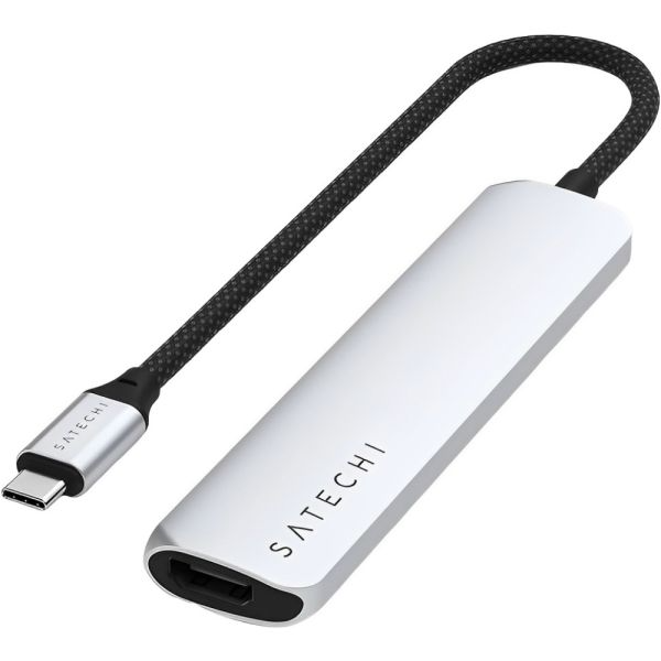 Hub Satechi ST-P6SS Slim Multiport 6 en 1 USB-C - Silver