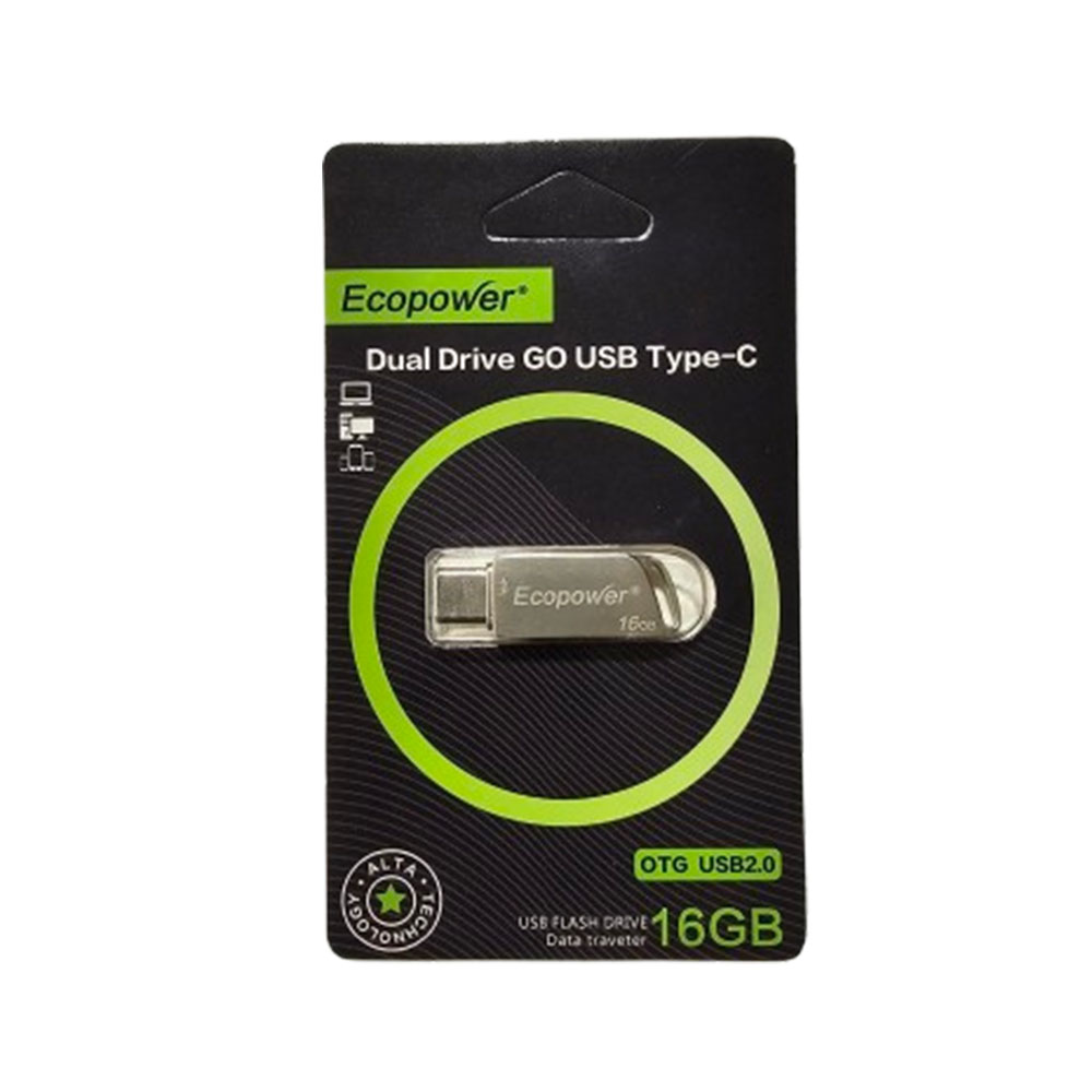 Pendrive Ecopower 16GB OTG-/Tipo-C - Gris