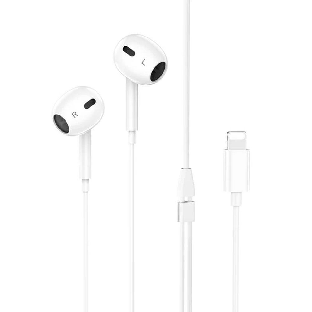 Auricular Hoco M111 Max Lightning con Micrófono - White