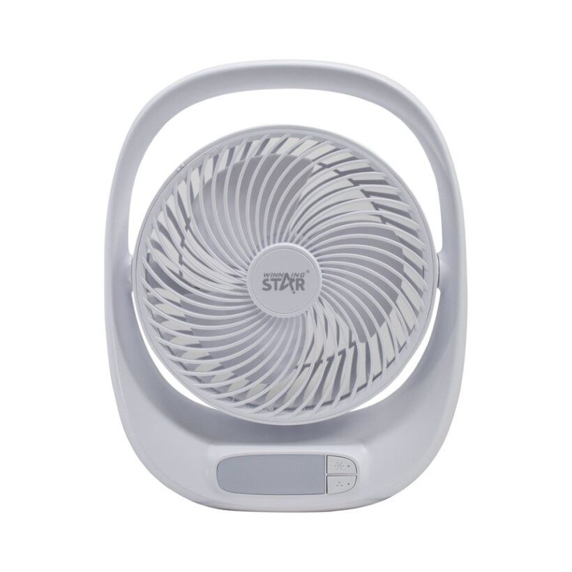 Ventilador de Mesa Winningstar ST-4100 7" 6W/Recargable/5 Vel/DC5V - Blanco