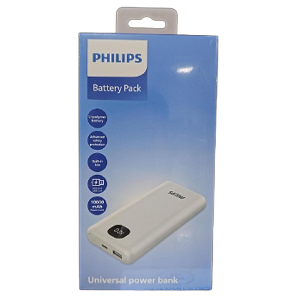 Cargador Portátil Philips DLP8716CW/70 10000mAh Tipo-C/Lightning - White