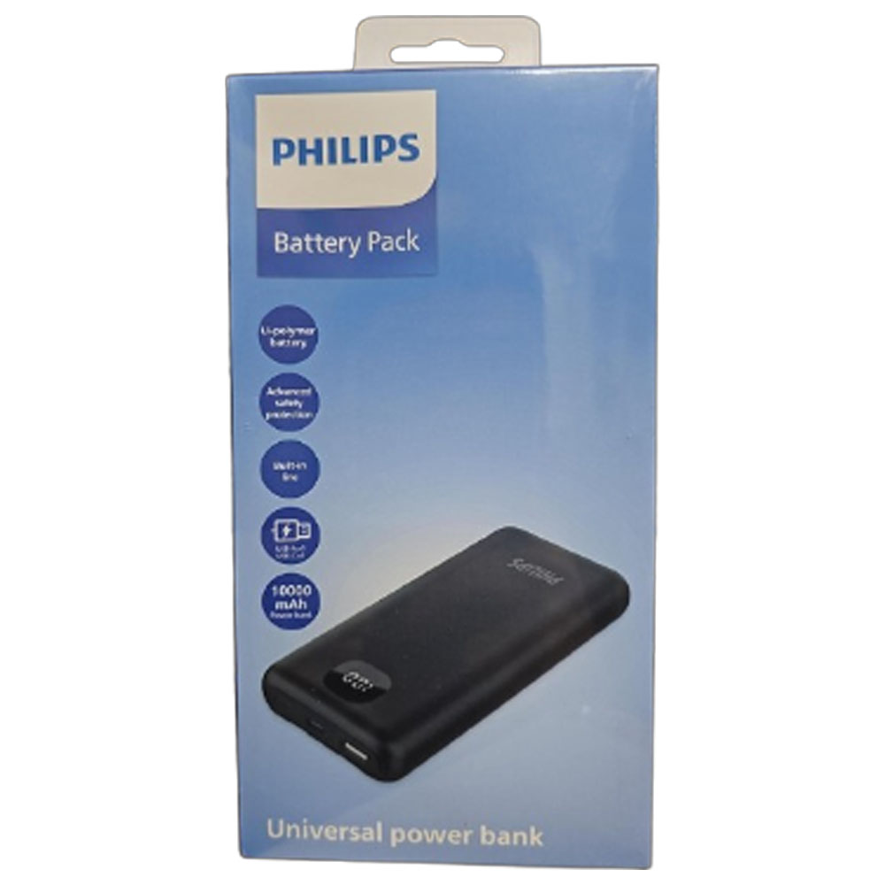 Cargador Portátil Philips DLP8716CB/70 10000mAh Tipo-C/Lightning - Black