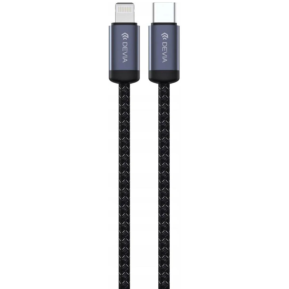 Cable Devia EC645 USB-C a Lightning 3A 1 Metro - Black