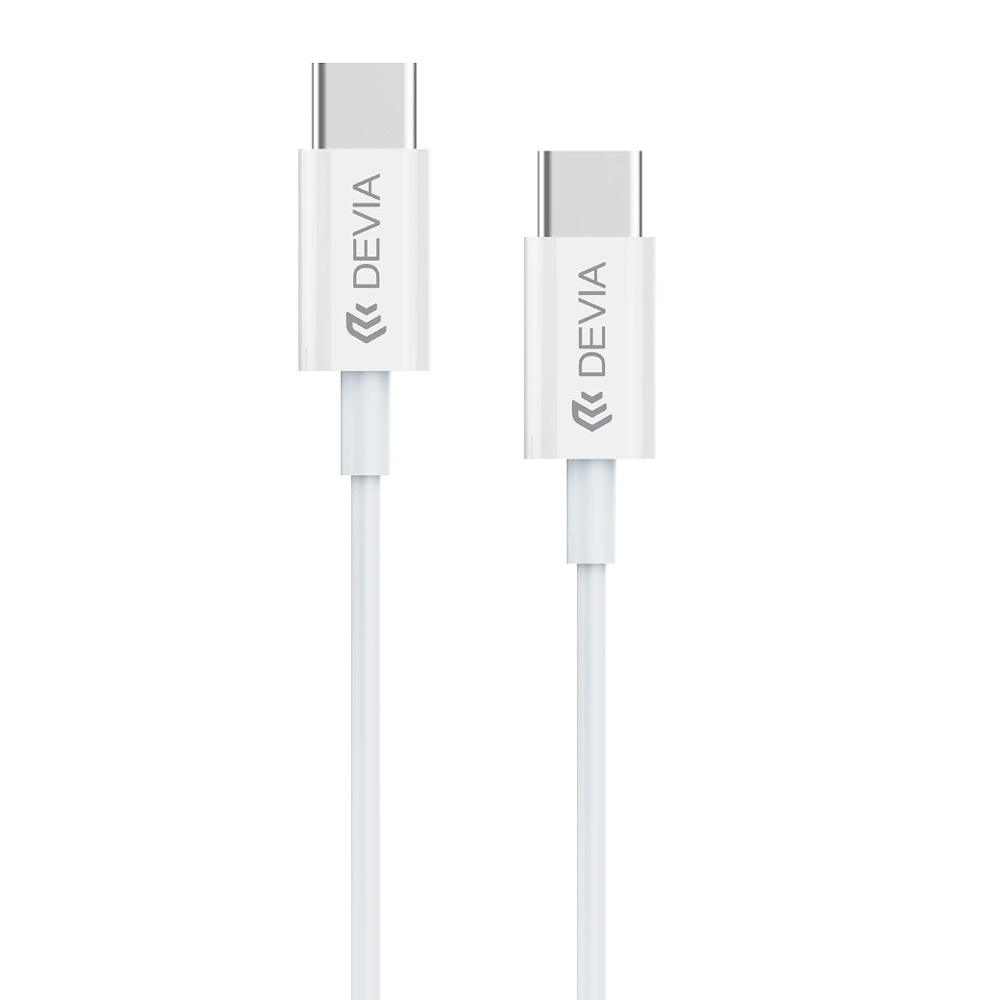 Cable Devia EC042 USB-C A USB-C 60W 1.2M - White