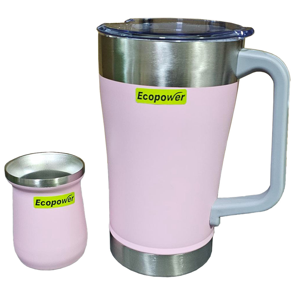 Termo Ecopower EP-G047 2L con Guampa - Rosado