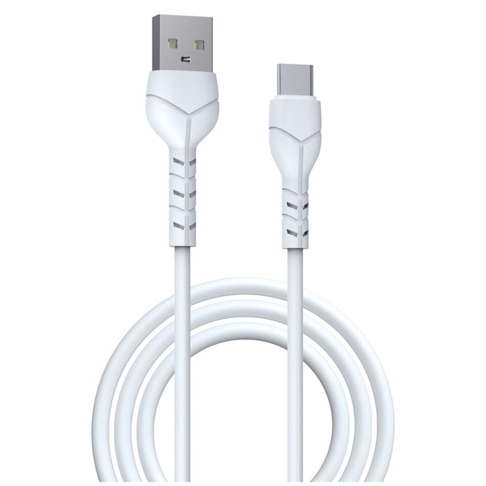 Cable Devia F04 USB-A A USB-C 1M - Blanco