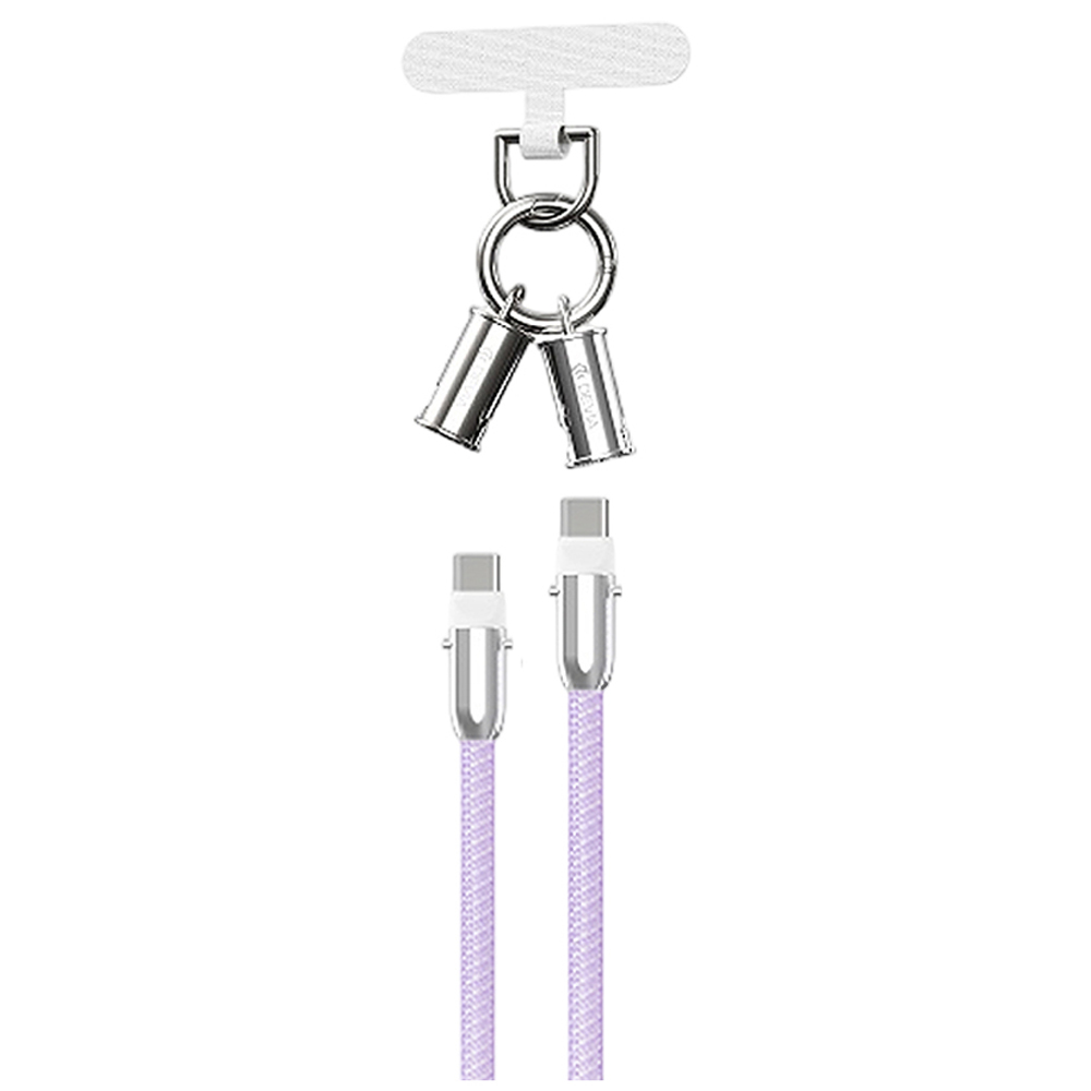 Cable Correa Devia EC657 2EN1 USB-C A USB-C 1.6M - Purple