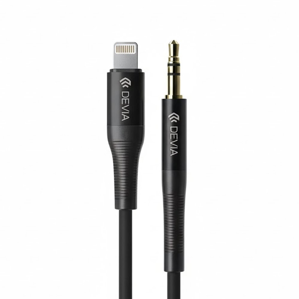 Cable Devia Ipure Jack-Lightning 3.5MM Woven 1M - Black