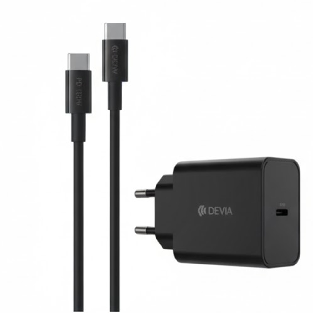 Cargador Devia Rocket Series 45W+Cable C-C - Black